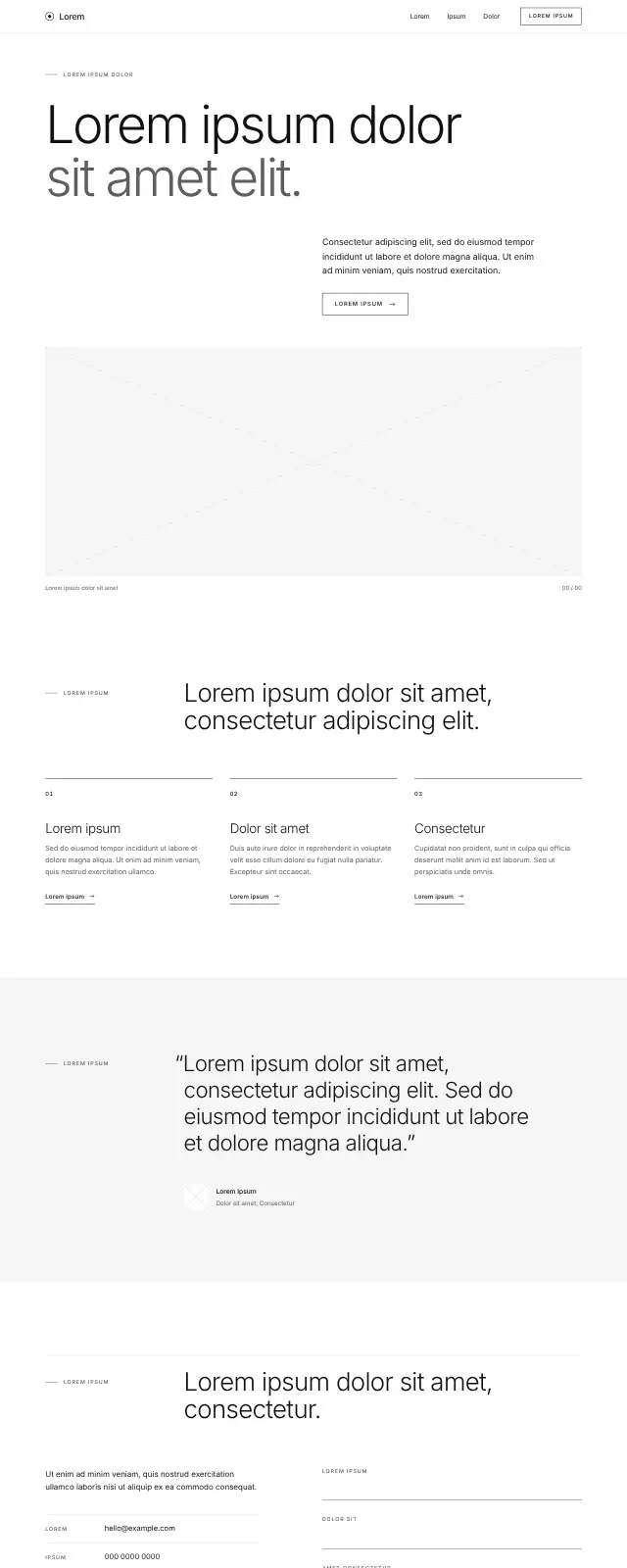Minimal website template (Clean and spacious)