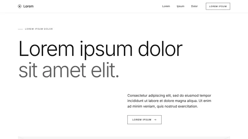 Minimal website template (Clean and spacious)