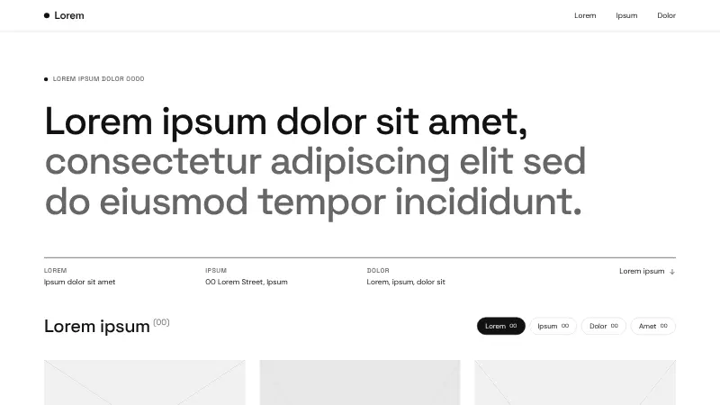 Portfolio website template (Gallery grid)